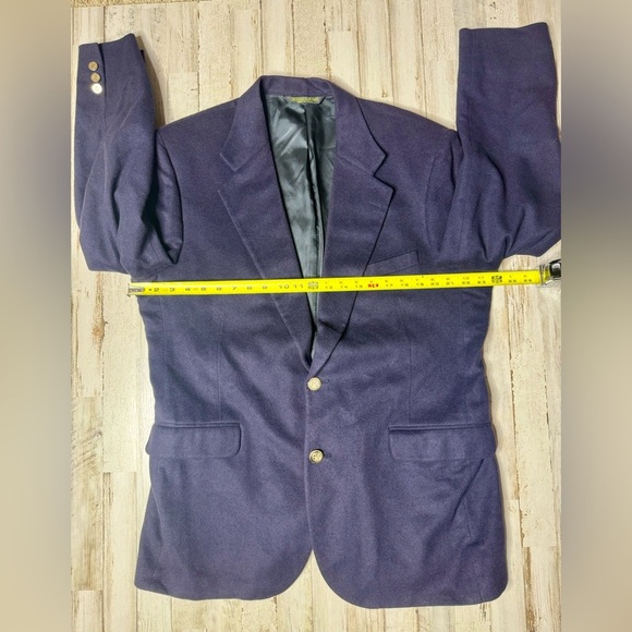 Branford & Taylor Cashmere Blazer Jacket Men's Navy Blue Sport Coat - Picture 10 of 11